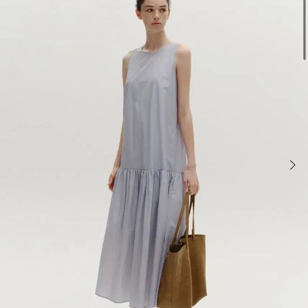 [BUNJANG] Sies Marjan Ruffle Hem Maxi Dress (Long, Fog Blue) / 시에 러플 헴 맥시 드레스 (롱, 포그블루)