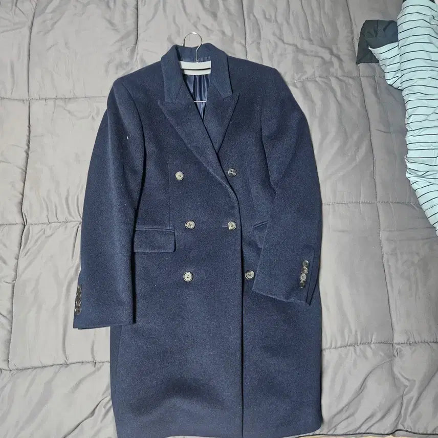[BUNJANG] Marmorigi Navy Double Coat Size 48 / 마마가리 네이비 구형 더블 코트 48