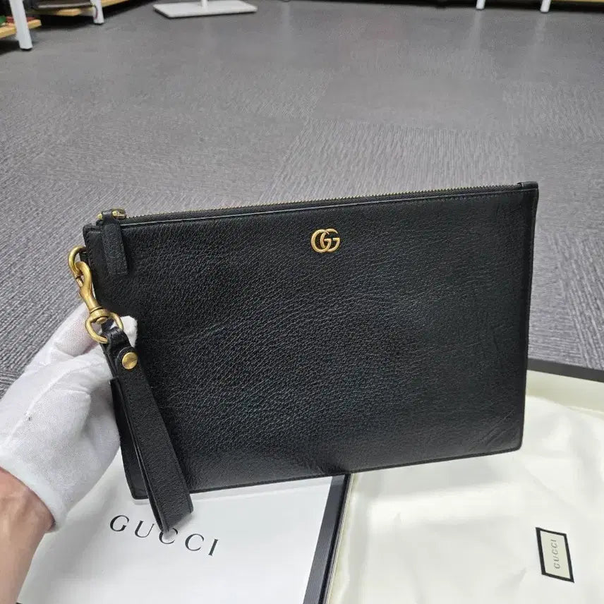 [BUNJANG] Gucci Marmont GG Strap Pouch / [특가][정품] 구찌 마몬트 클러치백