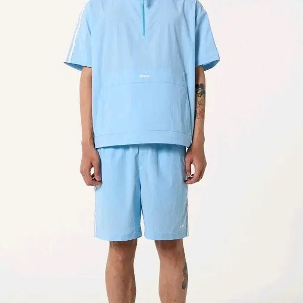 [BUNJANG] NERDY Anorak Half-Sleeve Top + Shorts Set / NERDY 널디 아노락 반팔 상의 + 반바지 세트