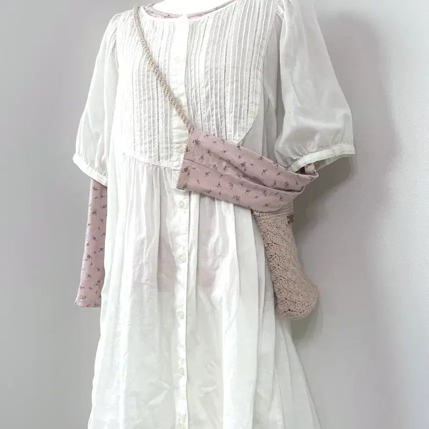 [BUNJANG] Mori Mori Pink Floral Print 2-Piece Set / 대장 하구미잔꽃세트 하구미룩 하구미코디 하구미세트 로리즈팜원피스 잔꽃슬리브 핑크잔꽃 아오이유우 모리걸룩 모리원피스