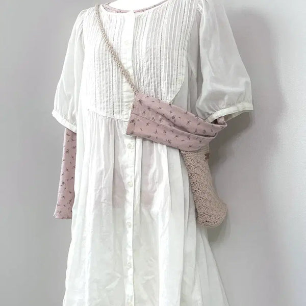 [BUNJANG] Mori Mori Pink Floral Print 2-Piece Set / 대장 하구미잔꽃세트 하구미룩 하구미코디 하구미세트 로리즈팜원피스 잔꽃슬리브 핑크잔꽃 아오이유우 모리걸룩 모리원피스