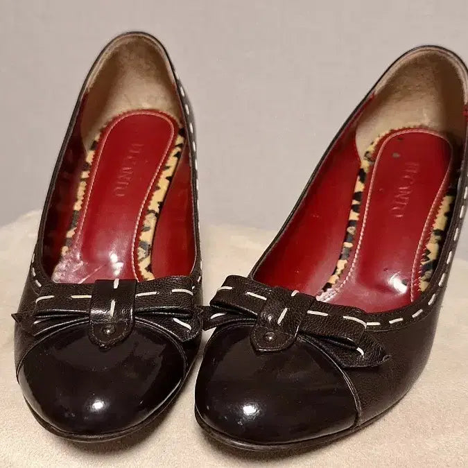 [BUNJANG] Elcanto Brown Stitch Leather Shoes 225 / 엘칸토 브라운스티치 구두 225