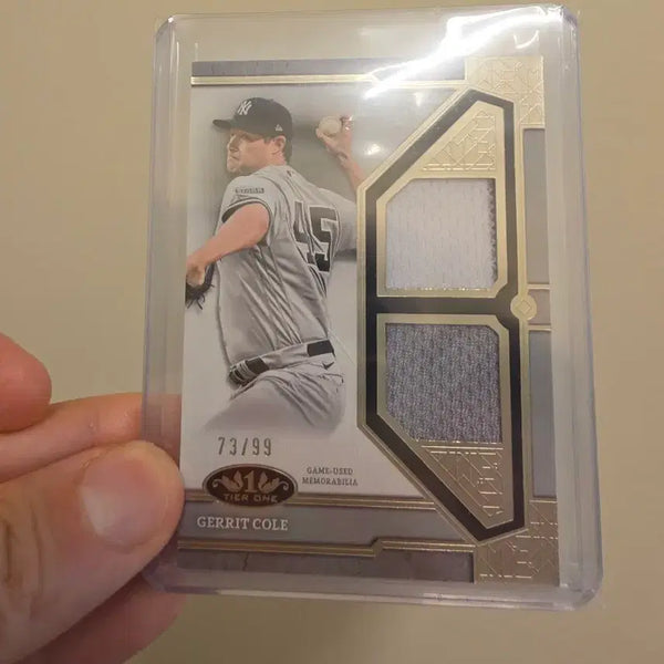 [BUNJANG] Gerrit Cole 2023 Tier One Game-Used Patch Relic Baseball Card (73/99) / Gerrit Cole (73/99) 게임 사용 기념품 패치 렐릭 야구 카드