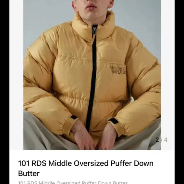 [BUNJANG] Sculptor 101 Padded Jacket Yellow Size S / 스컬프터 101 노란색패딩 s