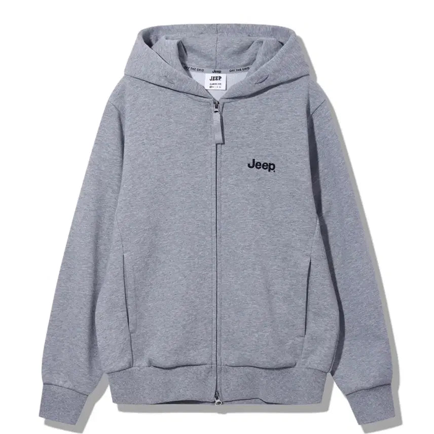 [BUNJANG] Jeep Compass Print Hooded Zip-Up (Melange Grey, L) / 지프 JQ3TZU001 멜란지그레이 남녀공용 나침반 프린트 후드집업