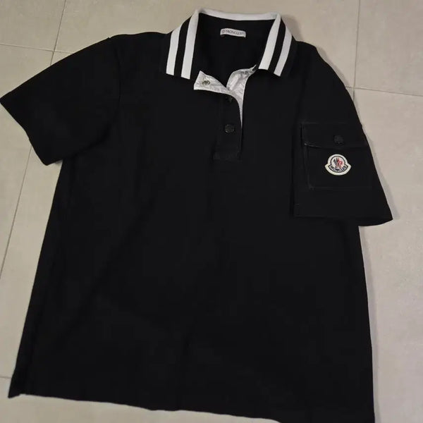 [BUNJANG] Moncler Women's Pocket Logo Polo Shirt XS / 정품/여성 몽클레어 포켓와펜 넥 카라티 xs