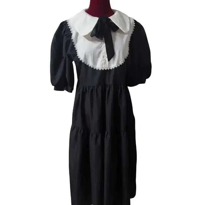 [BUNJANG] LTT Studio Vintage Puff Dress Gothic Lolita Style / LTT 스튜디오 빈티지 퍼프 원피스 양산형 고딕 고스로리