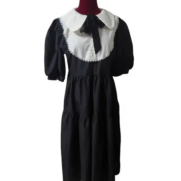 [BUNJANG] LTT Studio Vintage Puff Dress Gothic Lolita Style / LTT 스튜디오 빈티지 퍼프 원피스 양산형 고딕 고스로리