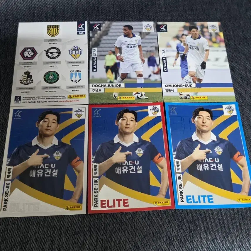 [BUNJANG] 2024 K League Chungnam Asan Panini Card Bundle Set / 2024 K리그 파니니 충남아산 카드 6장 일괄