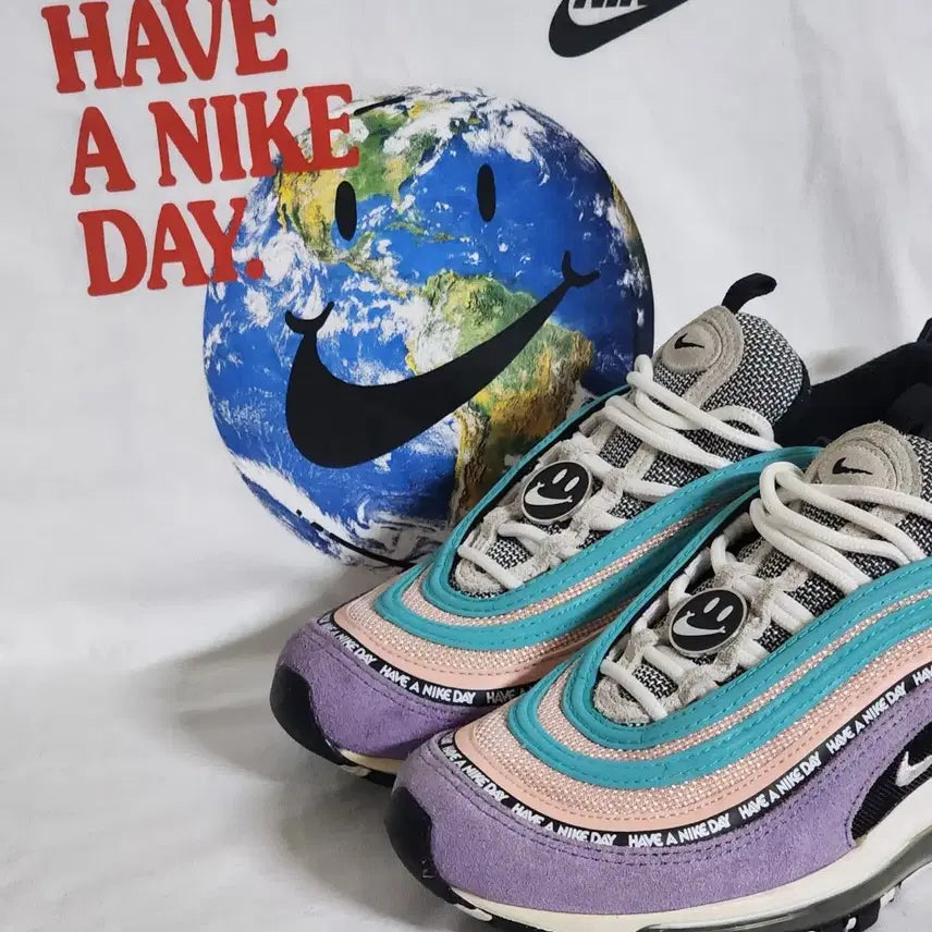 [BUNJANG] Nike Air Max 97 'Have a Nike Day' Purple Blue Sneakers (230mm) / 나이키 에어맥스 97 해브 어 나이키 데이 퍼플 블루 230mm
