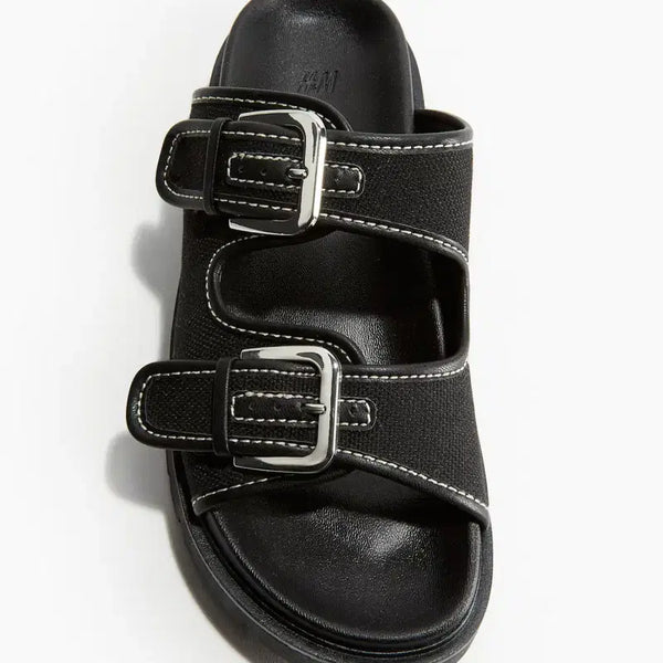 [BUNJANG] H&M Chunky Sandals Black / H&M CHUNKY SANDALS 블랙 샌들 슬리퍼 38