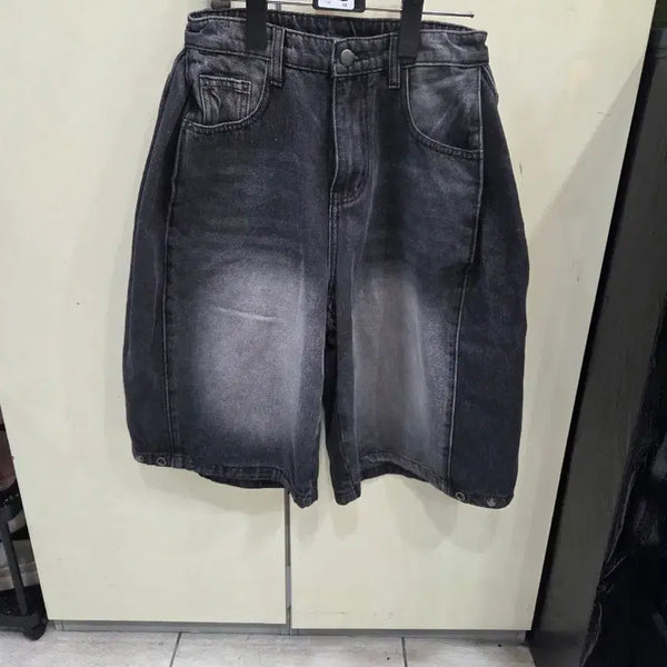 [BUNJANG] Black Washed Denim Bermuda Shorts / 버뮤다 팬츠팔아요