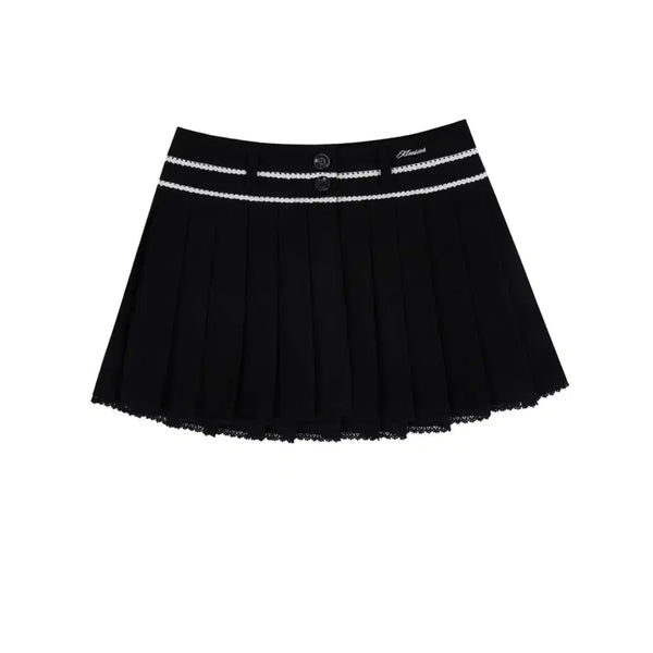 [BUNJANG] Clishier Moonlit Lace Pleated Skirt / 클리시어 문릿 레이스 플리츠 스커트 S