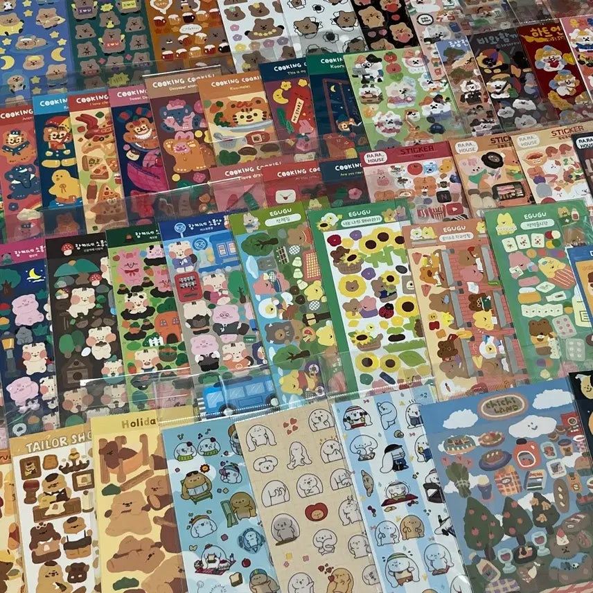 [BUNJANG] Korean Artist Seal Sticker Set (10 Sheets) / 국내작가 씰스티커 10장 4000원 / 다꾸 / 처분 / 일괄