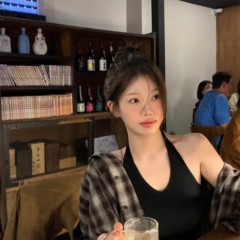 [BUNJANG] ONT Dove Check Shirt Brown / 온트 도브 체크셔츠 브라운