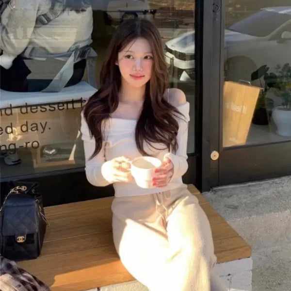 [BUNJANG] ONT Collar Knit Top Ivory / 온트 카라 니트 탑 아이보리