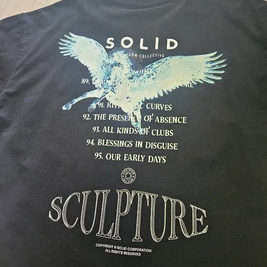 [BUNJANG] Solid Homme 24SS Pegasus Back Logo Short Sleeve T-Shirt Size 50 (XL) / 24ss 솔리드옴므 페가수스 반팔 백로고 50  110 사이즈