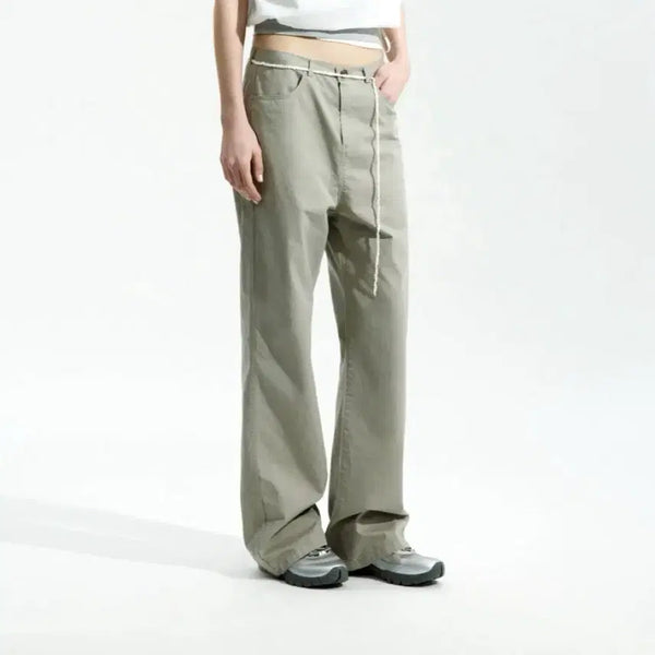 [BUNJANG] LOW CLASSIC Washed Cotton Relaxed Pants (S) / 로우클래식 워시드 코튼 릴렉스드 팬츠 s