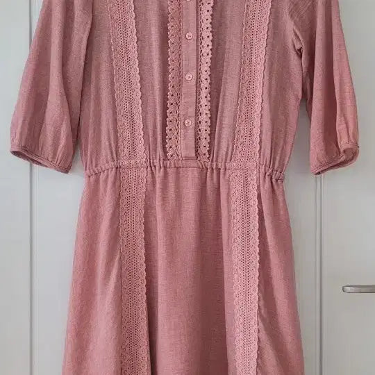 [BUNJANG] ON&ON Pink Lace Dress / 온앤온 핑크 원피스