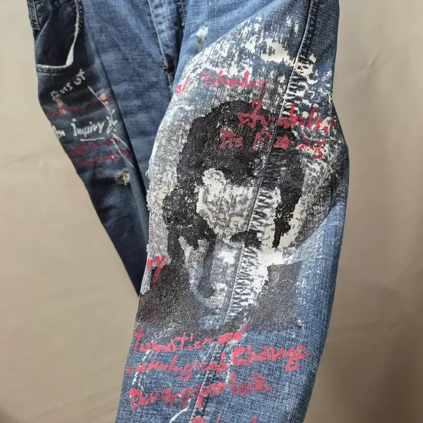[BUNJANG] Enamel Printing Shorts 36inch / 칠보 프린팅 반바지36인지
