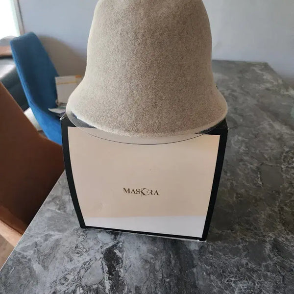 [BUNJANG] Mascara Wool Bucket Hat - Beige / 마스케라울버킷햇