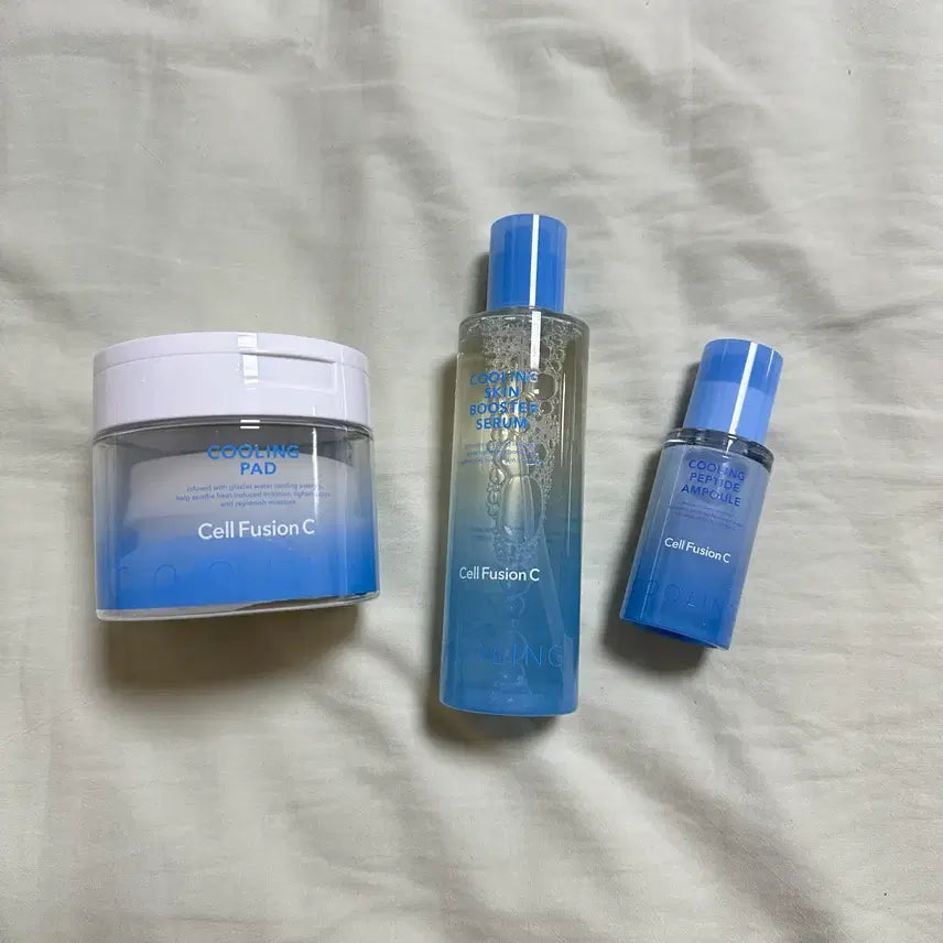 [BUNJANG] Cell Fusion C Post Alpha Cooling Pad, Booster Serum, Peptide Ampoule Set / 새상품 셀퓨전씨 포스트 알파 쿨링 패드, 부스터 세럼, 펩타이드 앰플 세트