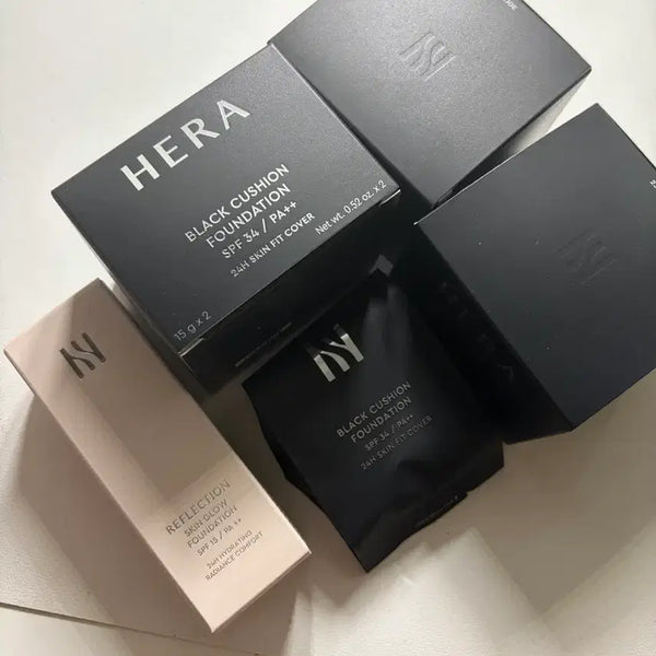 [BUNJANG] Hera Black Cushion 23N + Refill + Glow Foundation Set / 헤라 블랙쿠션 23N+리필+글로우 파운데이션