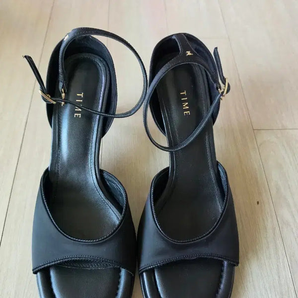 [BUNJANG] TIME Strap Sandals Black / 타임 스트랩 샌들 블랙