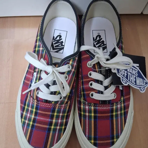 [BUNJANG] Vans Anaheim Factory Authentic 44DX Red Check Sneakers 240 / 반스 Vans레드체크스니커즈 240 새상품 어센틱 44DX 애너하임팩토리