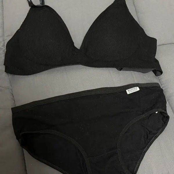 [BUNJANG] Women's Cotton Bra and Panty Set / 중고 | 여성팬티 브라 세트