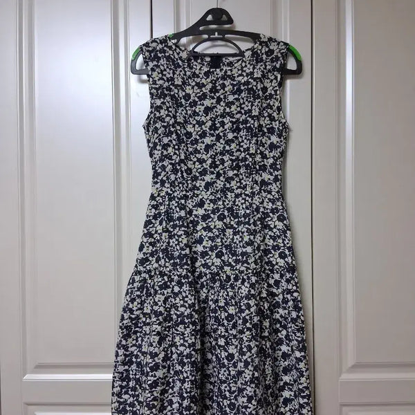 [BUNJANG] Beanpole Flower Pattern Sleeveless Midi Dress / 빈폴 플라워원피스 55꽃무늬 민소매 원피스