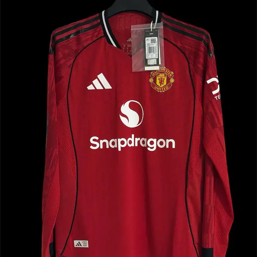 [BUNJANG] Manchester United 25-26 Home Authentic Long Sleeve Jersey / 25-26 맨유 홈 어센틱 긴팔 유니폼
