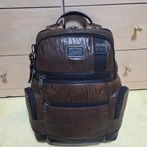 [BUNJANG] Tumi Alpha Bravo Knox Backpack Vintage Leather / 투미 정품 알파브라보 녹스 빈티지 레더 백팩