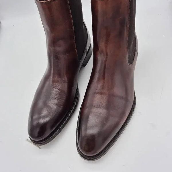 [BUNJANG] Macananny Leather Chelsea Boots Brown 260 / 맥난니 가죽 첼시 부츠 브라운 260