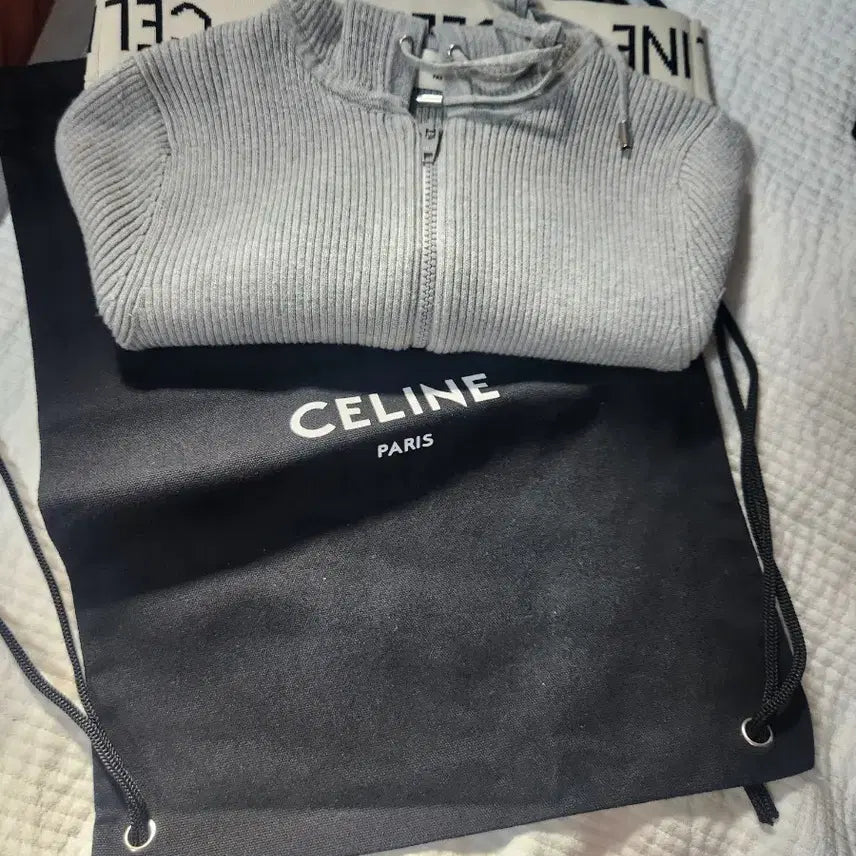 [BUNJANG] Celine Knit Zip-Up M / 셀린느 니트 집업 그레이 M