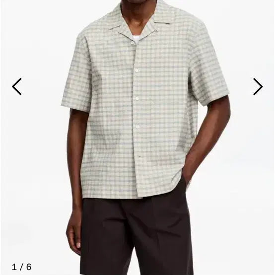 [BUNJANG] Arket Seersucker Resort Shirt / [46] 아르켓 시어서커 리조트 셔츠 새상품