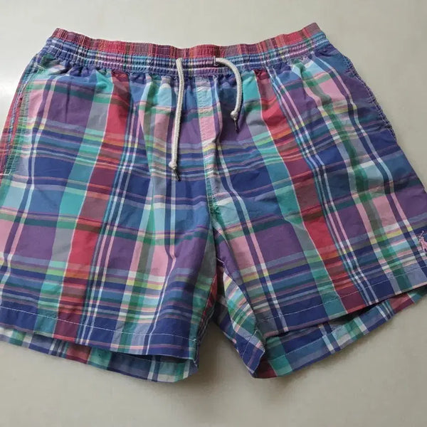 [BUNJANG] Polo Ralph Lauren Check Pattern Swim Trunks / 폴로 랄프로렌 체크 패턴 수영복 바지