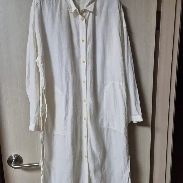 [BUNJANG] Esae 100% Linen Shirt Dress / 이새 린넨 100 셔츠 원피스 롱원피스 10 사이즈