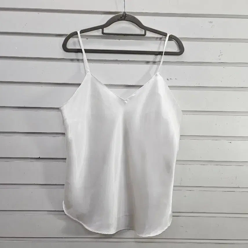 [BUNJANG] White Satin String Running Top / 화이트 공단 끈 런닝 55/보물찾기천사