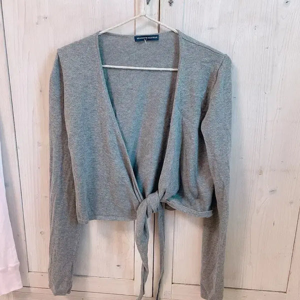 [BUNJANG] Brandy Melville Balletcore Grey Cardigan 100% Cotton / 브랜디멜빌 발레코어 그레이 가디건 면100%