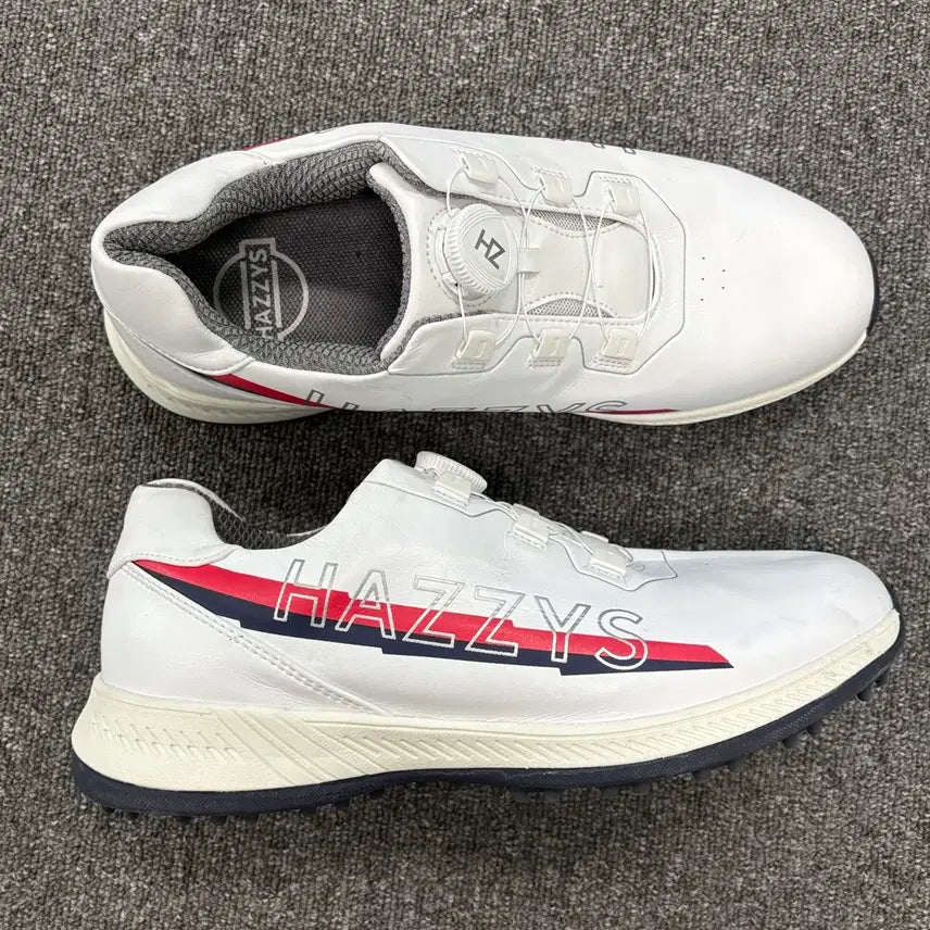 [BUNJANG] Hazzys Men's Golf Shoes Boa Dial System White Size 265 / 헤지스 남성 골프화