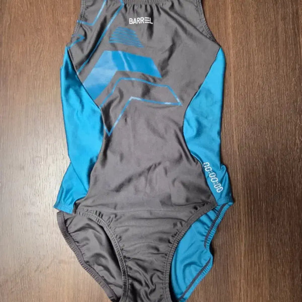 [BUNJANG] Barrel 2-Tone Swimsuit Grey/Blue / 배럴 수영복 2tone 그레이/블루