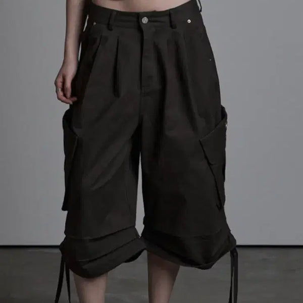 [BUNJANG] AZZ U ARE String Eyelet Bermuda Shorts M / 애즈유아 스트링 아일렛 버뮤다 m