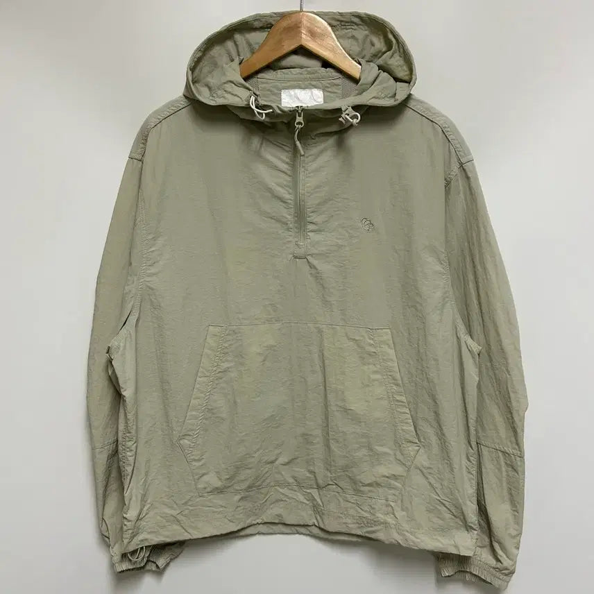 [BUNJANG] Code:Grapy Comfy Hood Anorak Windbreaker (Light Grey, Nylon) / [남여공용-95]CGP 코드그라피 컴피 후드 아노락 바람막이