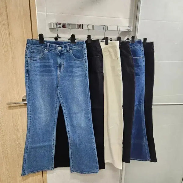 [BUNJANG] Shinsegae 6-Piece Set Women's Size 28 Jeans Bundle (Baggy, Bootcut, Straight) / (6개세트)신세계 28사이즈 여자 청바지 배기바지 부츠컷 와이드