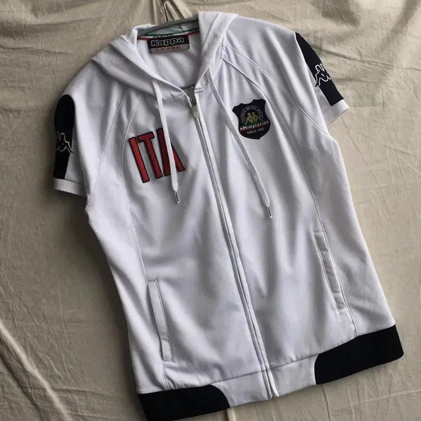 [BUNJANG] Kappa Functional Short-Sleeve Hoodie T-Shirt / 카파 기능성 반팔 후드티