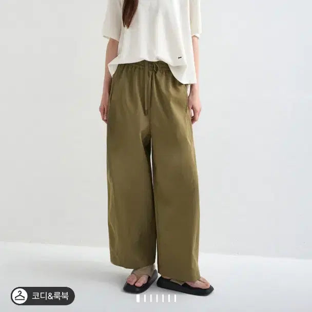 [BUNJANG] System 26SS New Arrival Banding Wide Pants (Size 44-55) / 한섬 26ss신상 시스템 밴딩 와이드 팬츠 44-55