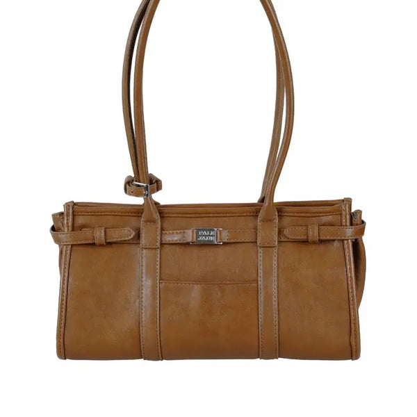[BUNJANG] Pale Jade Belted Shoulder Bag Brown / 페일제이드 벨티드 숄더백 브라운