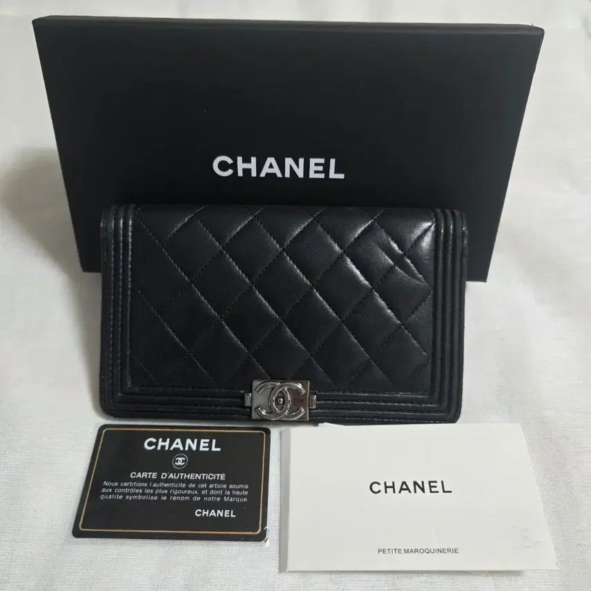 [BUNJANG] Chanel Classic Flap Long Wallet Black (27 Series, Full Set) / S+클래식 플랩 장지갑 블랙 27번대 풀구성 상태좋 (정품)
